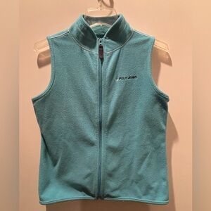 M: Ralph Lauren Polo Micro Fleece Full Zip Performance Vest Turquoise Blue